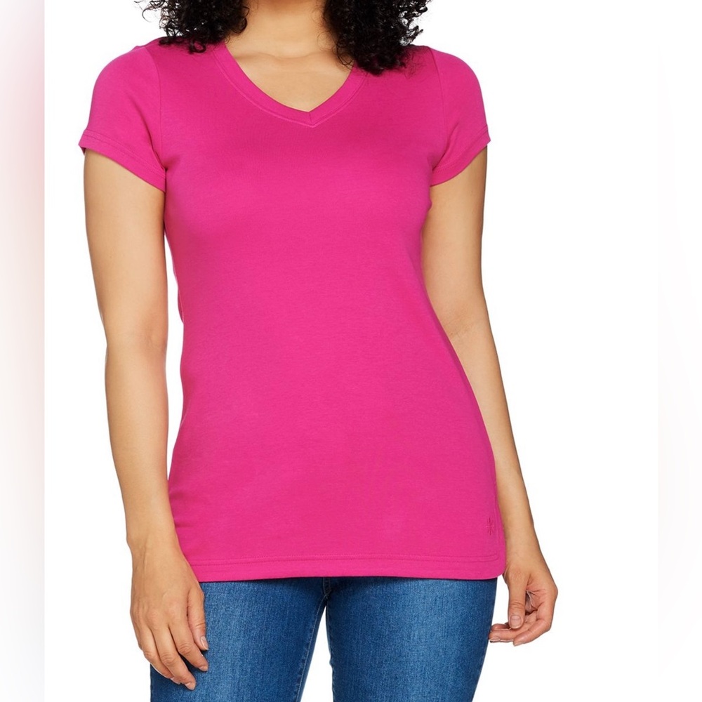 Isaac Mizrahi Fuchsia Short Sleeve Tee